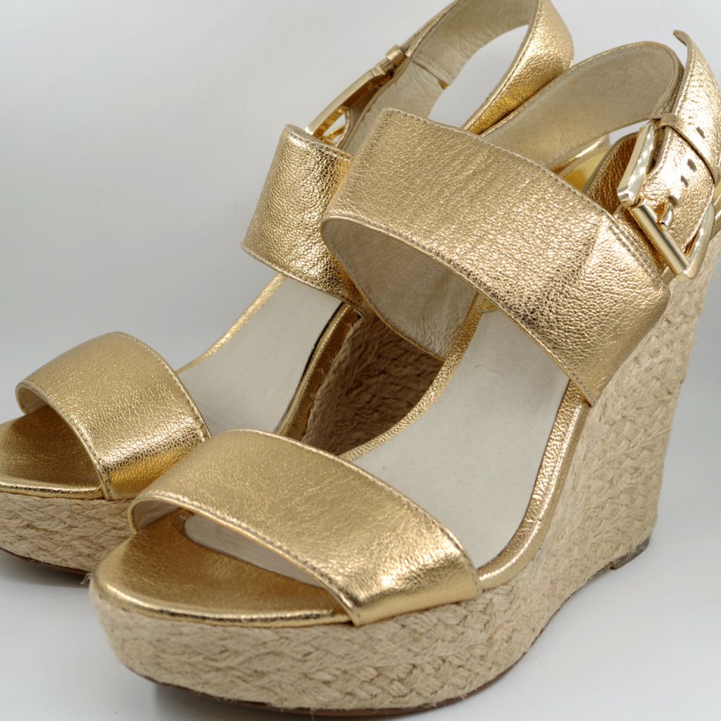 Michael Kors Gold Wedges Size 11
